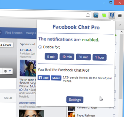 Get Facebook Chat Alerts, Disable 'Seen'