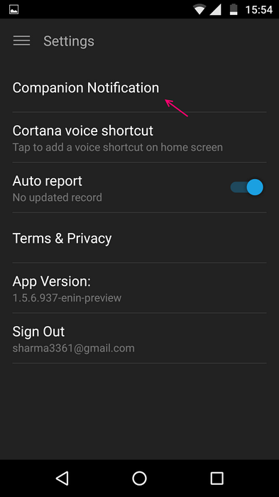 Získejte upozornění na zmeškaný hovor telefonu Android v systému Windows 10