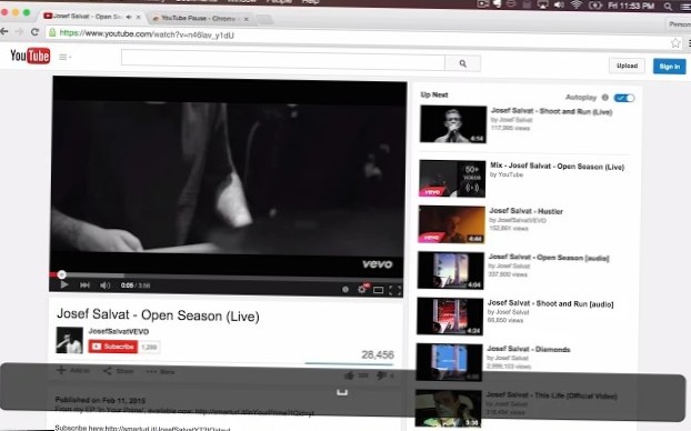 Obtener la barra espaciadora para pausar videos de YouTube en lugar de desplazarse hacia abajo [Chrome]