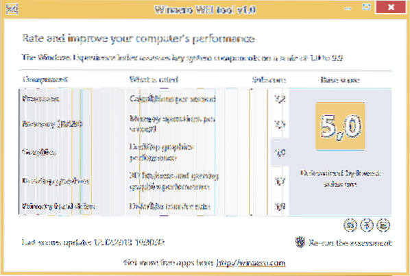 Get your Windows 10 Experience Index with these free tools