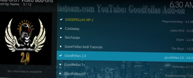 Goodfellas 2.0 Add-on for Kodi How to Easily Install and Use
