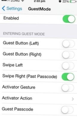 GuestMode maakt een gastaccount op uw iPhone aan voor vrienden waar u geen nee tegen kunt zeggen
