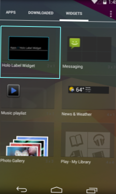 Il widget Holo Label aggiunge etichette di testo alla schermata iniziale [Android]