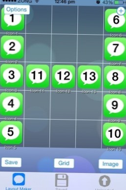 Mit HomeScreenDesigner können Sie iOS 7-Startbildschirmsymbole in einem beliebigen Layout anordnen