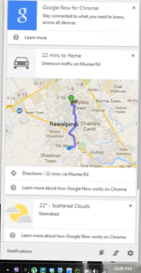 Jak Google Now funguje v prohlížeči Chrome