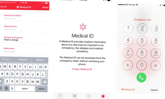 Slik får du tilgang til medisinsk ID på iOS 8 i en nødsituasjon