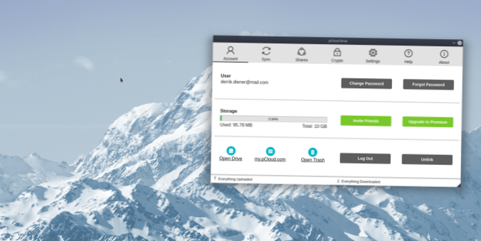 Jak získat přístup k jednotce pCloud v systému Linux