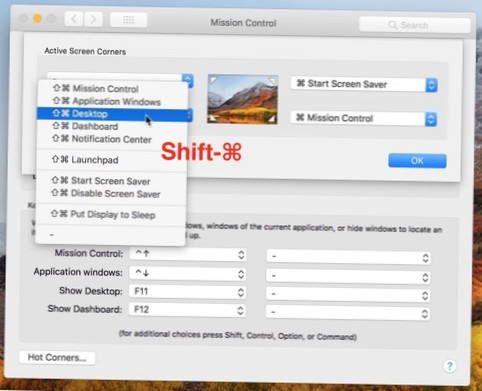 Cómo activar esquinas activas con teclas modificadoras en macOS