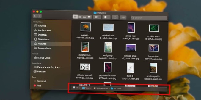 Jak přidat lištu umístění do Finderu na macOS