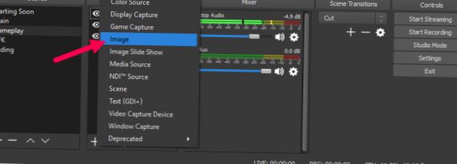 How to add an overlay in OBS on Windows 10
