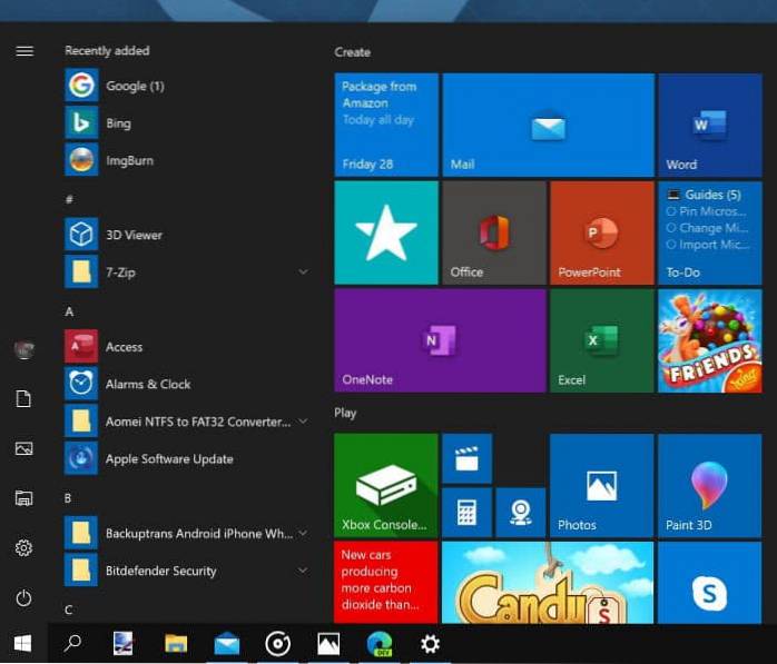 How To Add Another Column To Start Menu In Windows 10