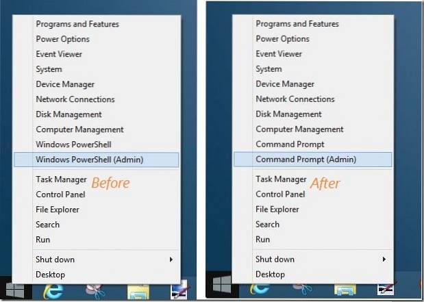 How To Add Command Prompt Option To Win X Power User Menu In Windows 8.1