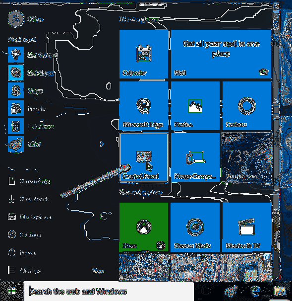 Cum se adaugă panoul de control pentru a începe meniul în Windows 10