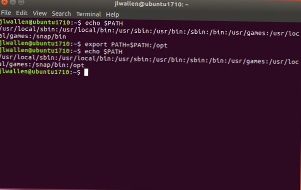 Sådan tilføjes mapper til sti på Linux