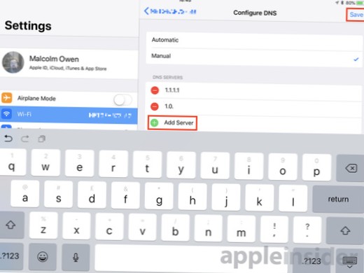 So fügen Sie Google DNS auf Ihrem iPhone hinzu