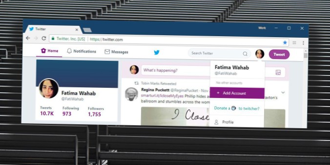 Cum să adăugați mai multe conturi Twitter pe Twitter