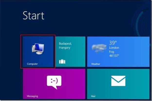 How To Add My Computer To Windows 8 Start Screen