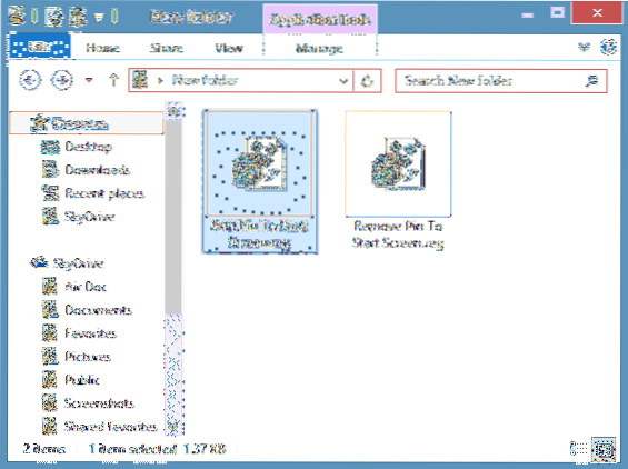 How To Add Pin to Start Option To All File Types In Windows 8.1