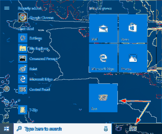Sådan tilføjes Run Command til startmenuen eller proceslinjen i Windows 10