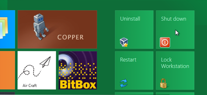 Come aggiungere un riquadro di arresto alla schermata iniziale in Windows 8