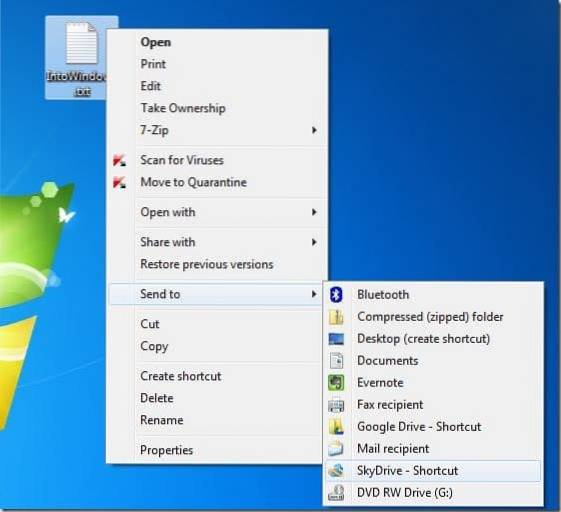 Como adicionar o SkyDrive e o Google Drive para enviar ao menu