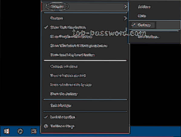 Cómo agregar la barra de herramientas del escritorio en Windows 10