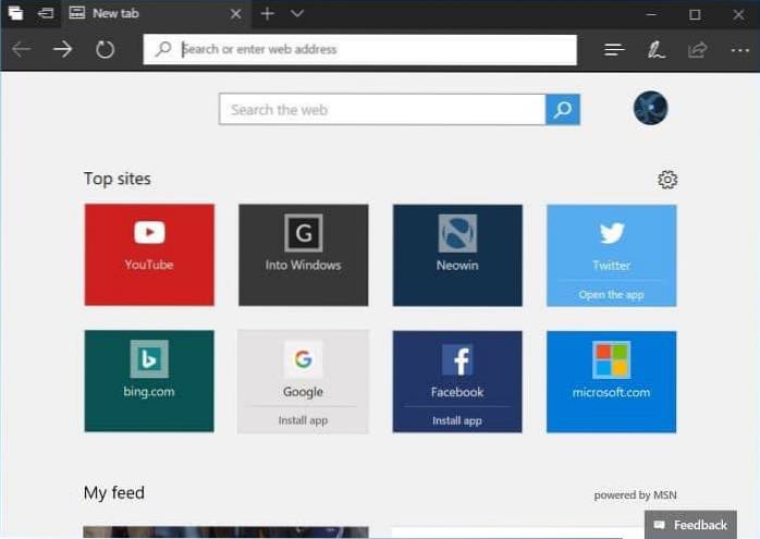 How To Add Websites To Top Sites In Microsoft Edge