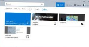 Comment ajouter / supprimer des dossiers de l'application Photos dans Windows 10