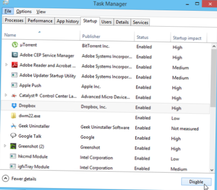 Comment ajouter / supprimer des programmes et des fichiers au démarrage du système sous Windows 8.1