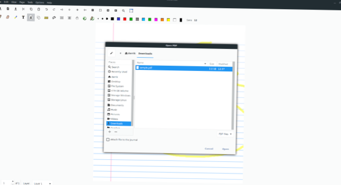 How to annotate PDF files on Linux