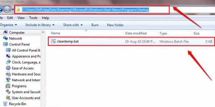 So löschen Sie temporäre Dateien in Windows 10 automatisch, wenn der PC gestartet wird
