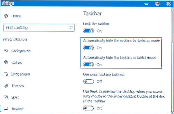 So wird die Windows 10-Taskleiste in zwei Schritten automatisch ausgeblendet