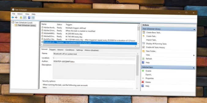 How to automatically disable a scheduled task on Windows 10