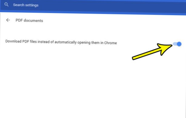 Jak automaticky stahovat soubory PDF v prohlížeči Chrome místo jejich otevírání