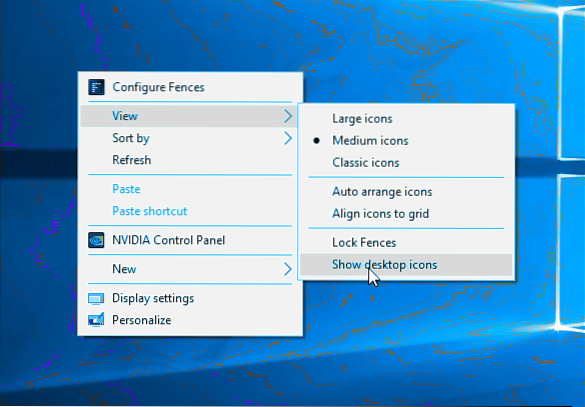 Slik skjuler du skrivebordsikoner automatisk i Windows 10