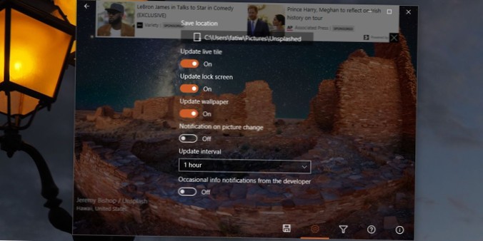 Sådan indstilles automatisk baggrunde fra Unsplash på Windows 10
