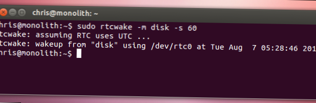 Jak automaticky probudit Linux ze spánku