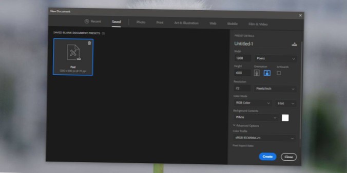 How to back up Photoshop document presets