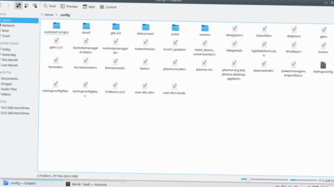 So sichern Sie KDE Plasma 5 Desktop-Einstellungen unter Linux