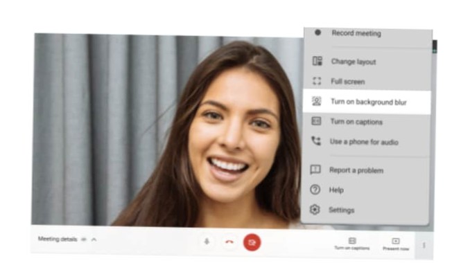 Hur suddar jag bakgrunden i Google Meet