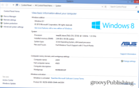 Comment ramener l'index d'expérience Windows vers Windows 8.1