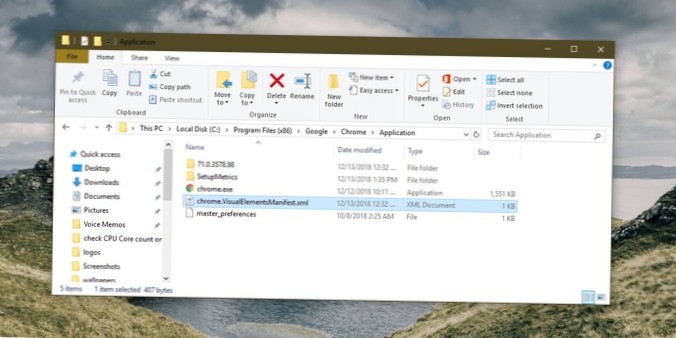 How to change a Chrome app tile icon on the Start Menu on Windows 10