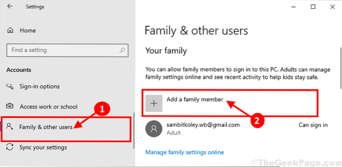 Cómo cambiar la cuenta administrativa ya existente en Windows 10
