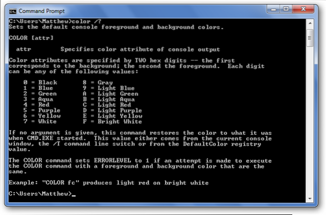 How To Change Command Prompt Text And Background Color In Windows 7