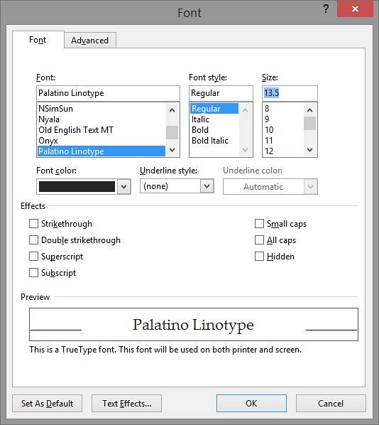 How To Change Default Font And Font Size In Word 2016/2013