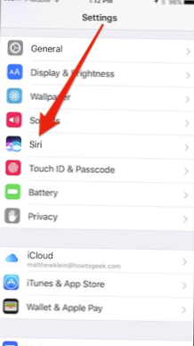 Come cambiare l'accento di Siri su iOS 12