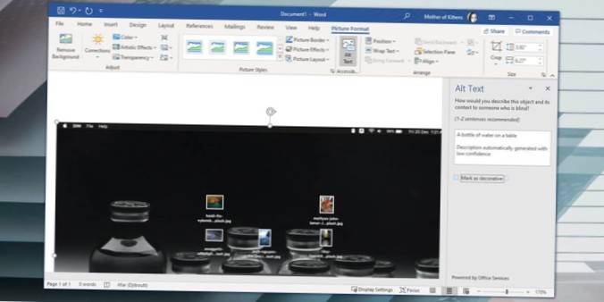 How to change the auto-generated Alt Text for images in Office 365
