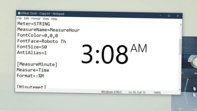 How to change the color of a Rainmeter Skin on Windows 10