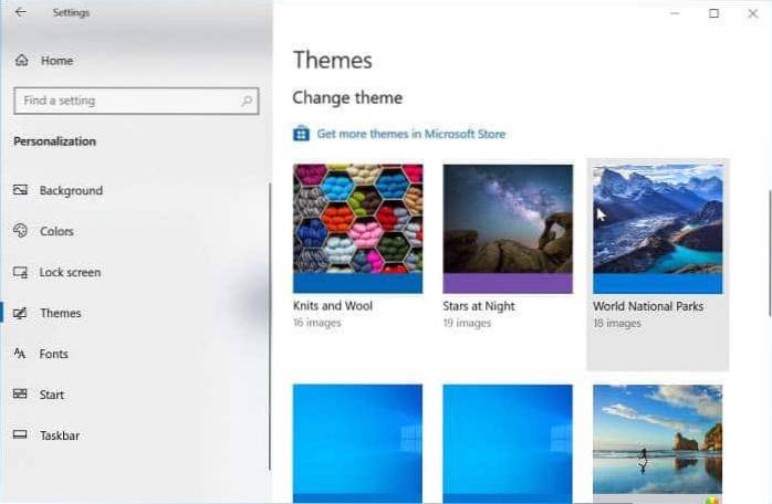 Cum se schimbă tema implicită în Windows 10
