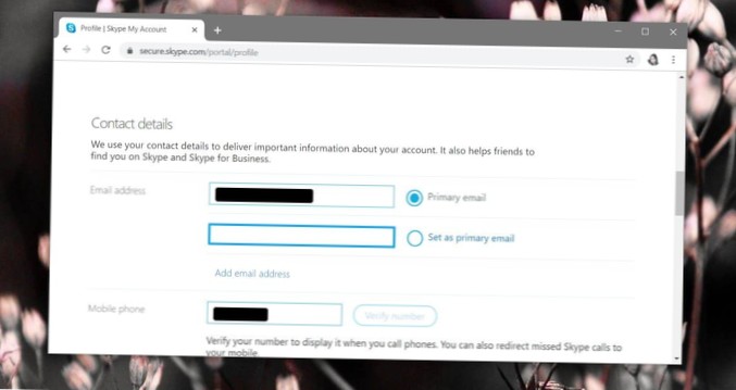 Jak změnit primární e-mail pro Skype ID